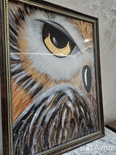 Интерьерная картина акрил смола поталь крошка