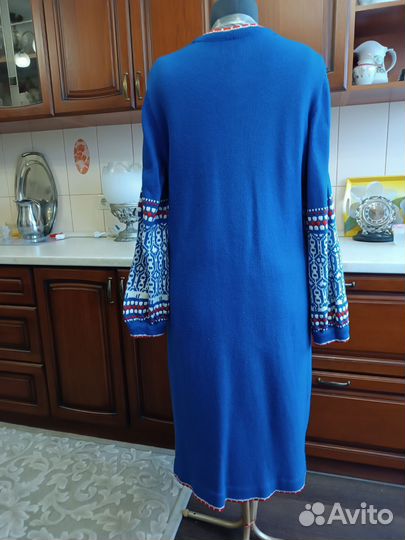 Платье трикотажное женское теплое 48