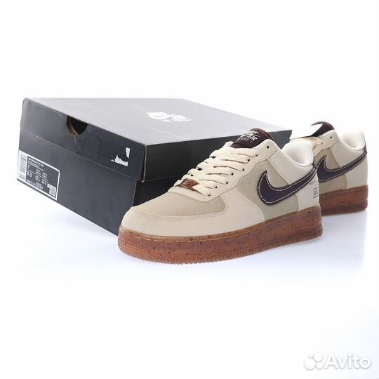 Nike Air Force 1 Beige с мехом (45р)