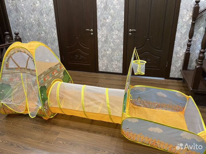 Детский домик палатка тоннель сухой бассейн 2 в 1