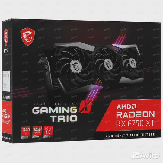 MSI AMD Radeon RX 6750 XT gaming X trio 12 Gb