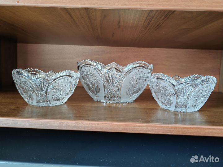 Салатники хрустальные