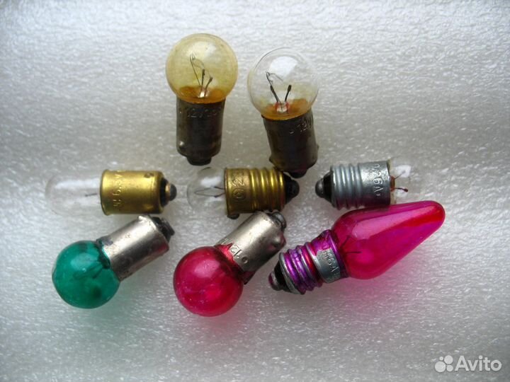 Лампочки для гирлянд СССР разные