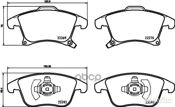 К-т дисков. тормоз. колодок P24173 Brembo