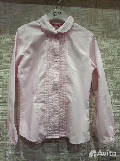Блузка-рубашка для девочки. Размер 128