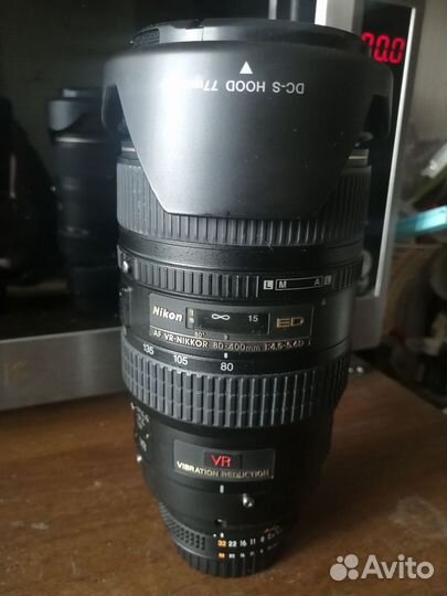 Объектив nikon ED AF VR nikkor 80-400 4.5D