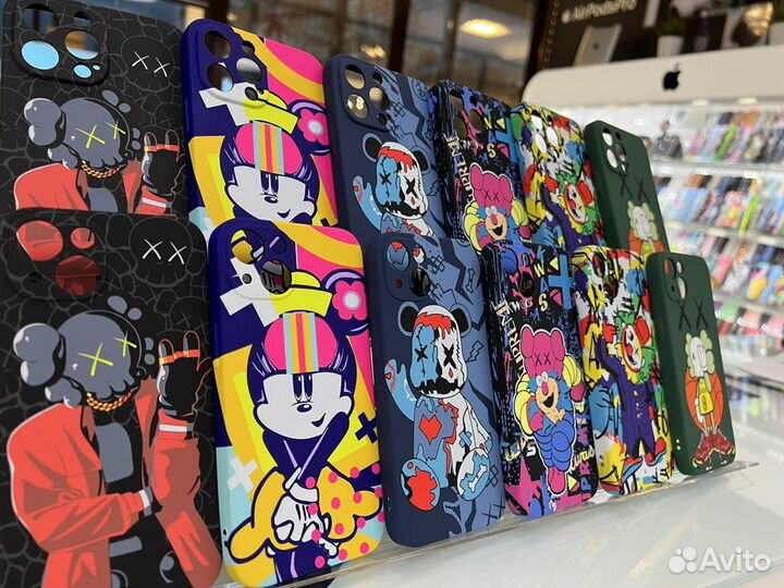 Чехол Apple iPhone, силиконовый, люминесцентный