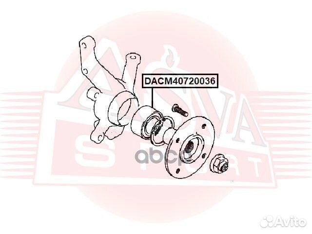 Подшипник ступицы колеса (комплект) перед пра