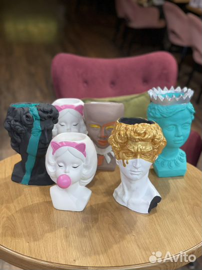 Гипсовые фигуры кашпо