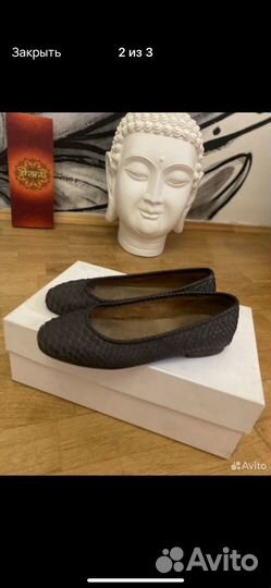 Балетки из кожи питона