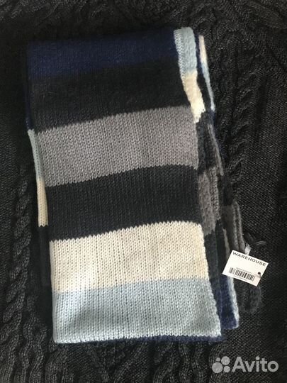 Женский шарф в полоску вязанный (2 модели) Англия