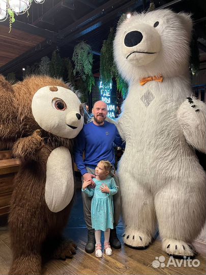 Поздравление от большого белого мишки/чебурашки