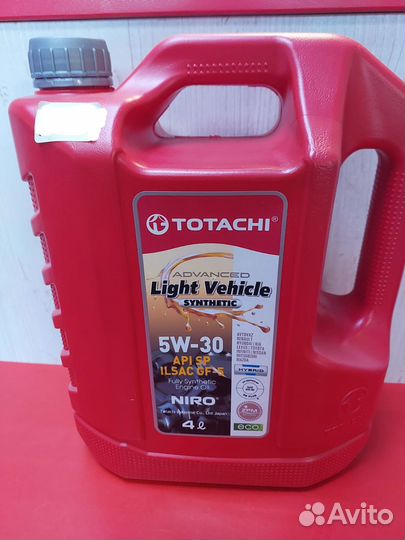 Масло моторное totachi 5W30 Niro LV Synthetic 4л