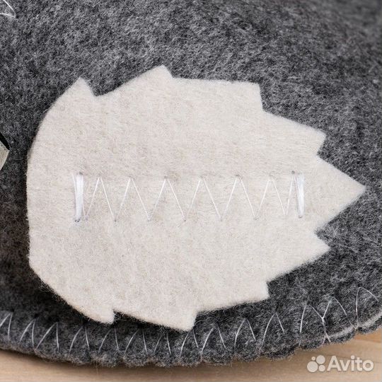 2 шт. Тапочки для бани 'Листок' серые, войлок