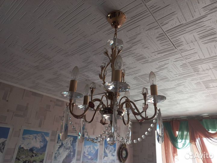 Люстры хрустальные бу
