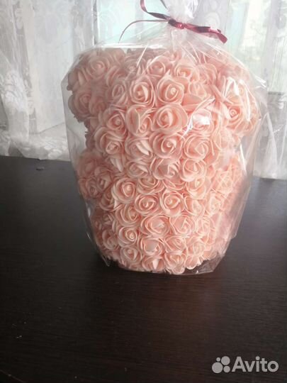 Мишка из роз 23 см