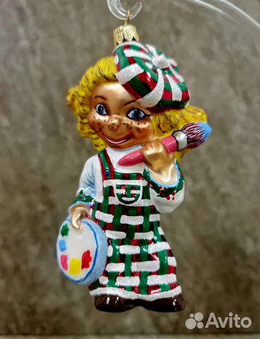 Новогодние игрушки, стекло, новые