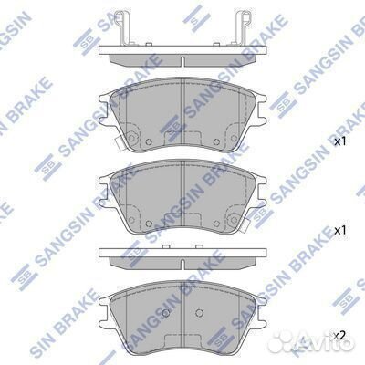 Колодки дисковые п. hyundai elantra 1.5i 00-06