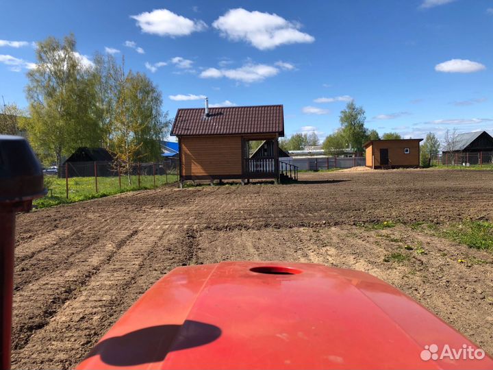 Вспашка фрезеровка участков минитрактором