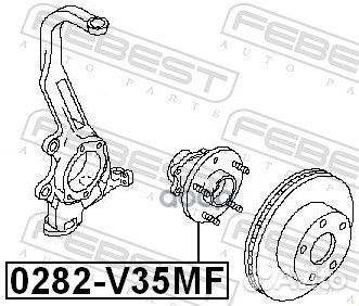 Ступица 0282-V35MF 0282-V35MF Febest