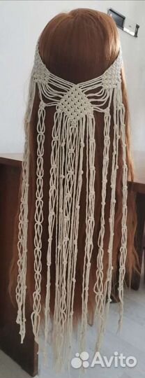 Диадема (украшение на голову) макраме