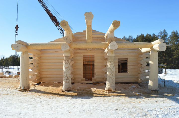 Сруб бани. Дикий сруб. Срубы Канадской рубки на за