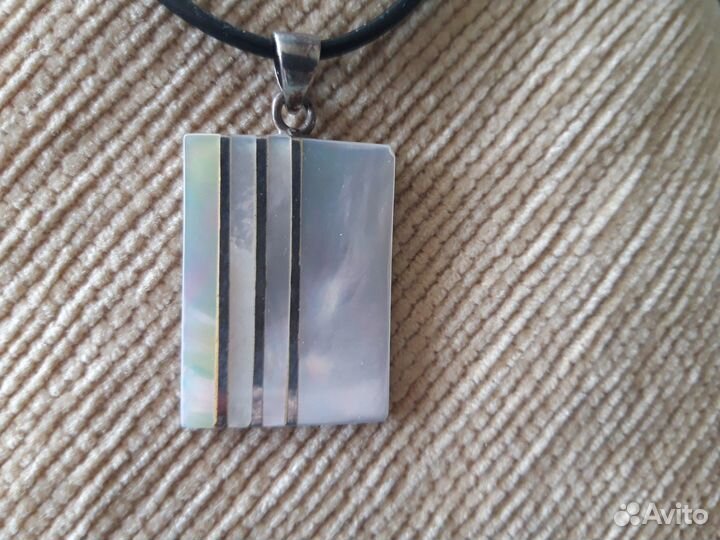 Подвеска перламутр+серебро 925