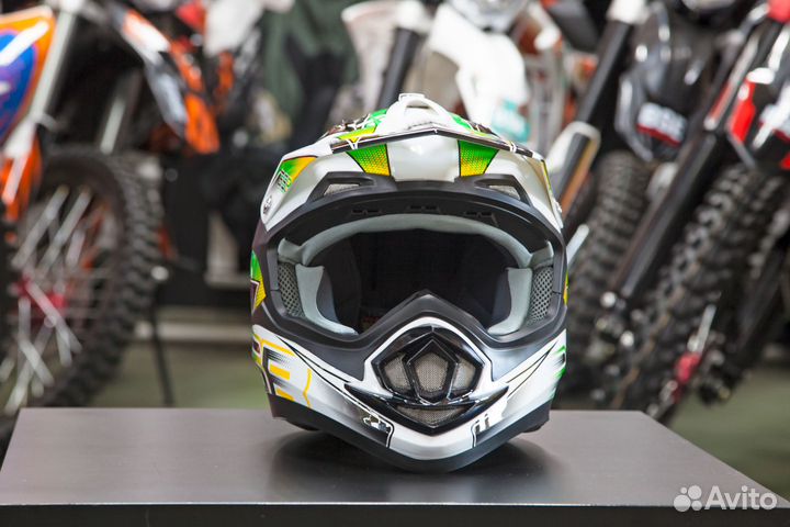 Шлем мотокроссовый GSB XP-14B White/green