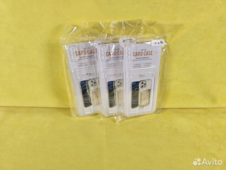 Чехол с карманом iPhone Xs Transparent