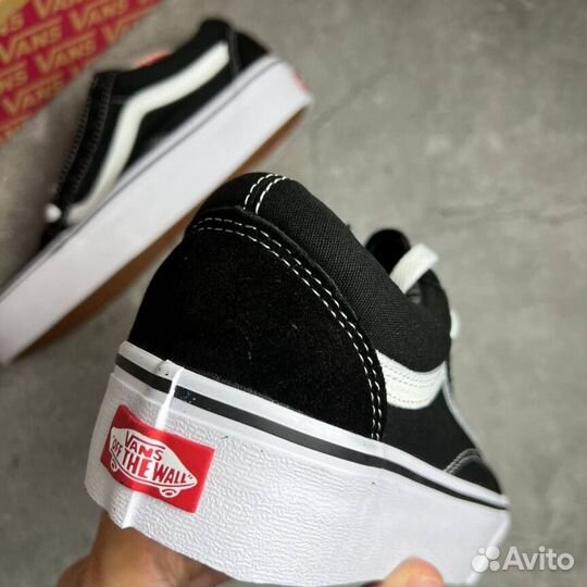 Vans Old Skool Platform Black White