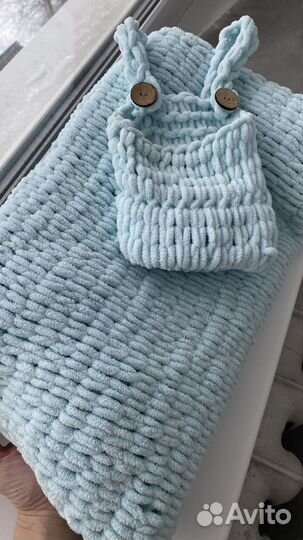 Новый Плед и сумка детский плюшевый