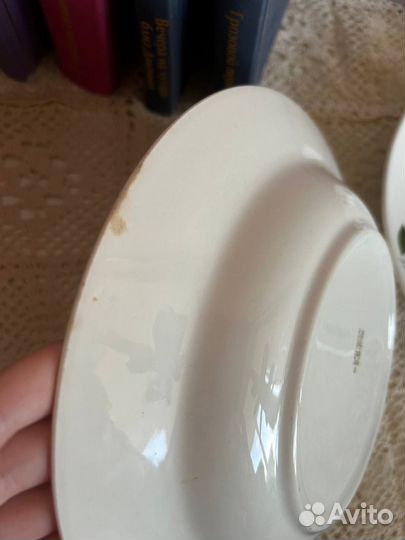 Старинная тарелка зик Конакова 1962 суповые