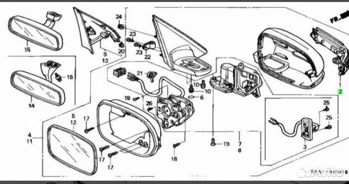 Указатель поворота зеркала левая Honda accord 7