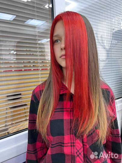 Сложное окрашивание, стрижка