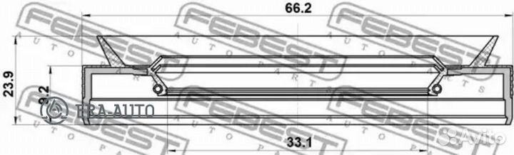 Febest 95PEY-34660924C сальник привода 33.1X66.2X9.2X23.9 opel astra-J - ALL years gmio
