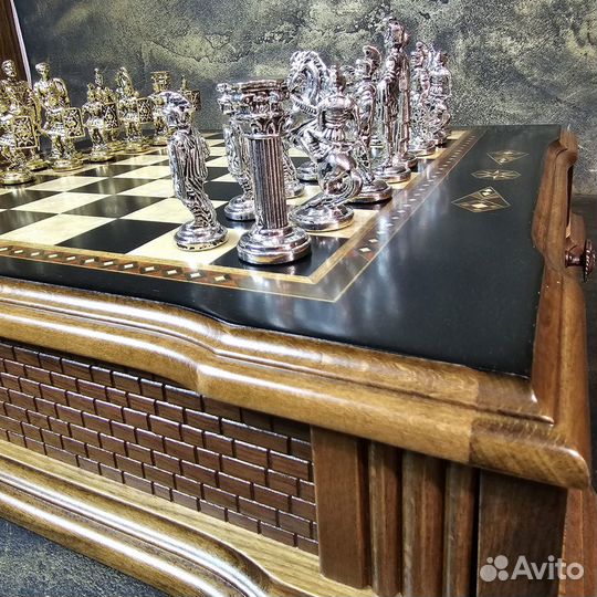 Шахматы Цитадель венге антик, бронза эксклюзив