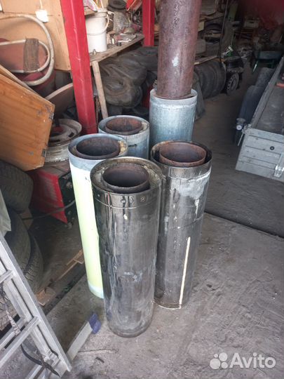 Труба-дымоход сэндвич D/d280/180 мм, цинк, хром