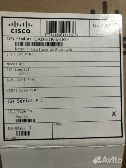 Кабель Cisco CAB-STK-E-1M (37-0890-01)