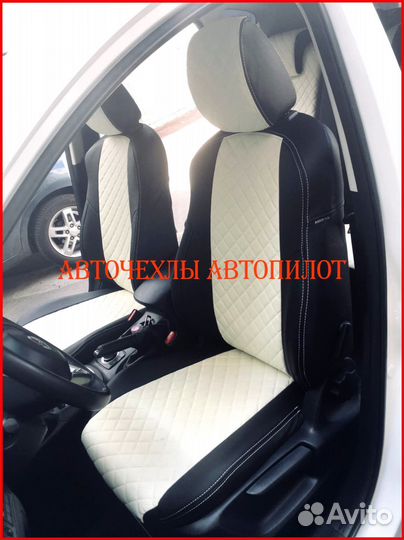 Чехлы Автопилот Mazda CX-5 2 из экокожи чёрно-белы