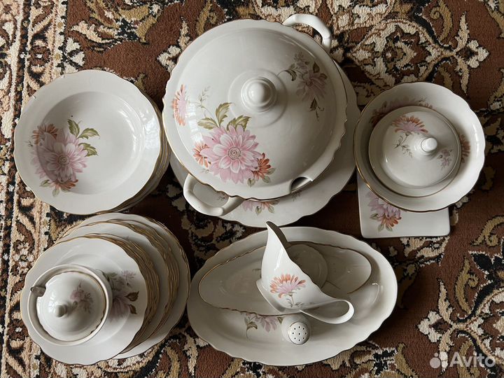 Сервиз столовый дулево СССР Хризантемы