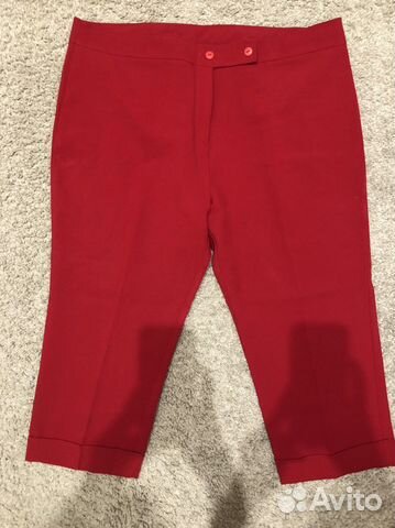 Брюки женские красные на маленький рост