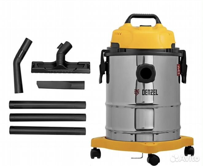 Пылесос строительный Denzel LVC15, 1200 Вт 15 л