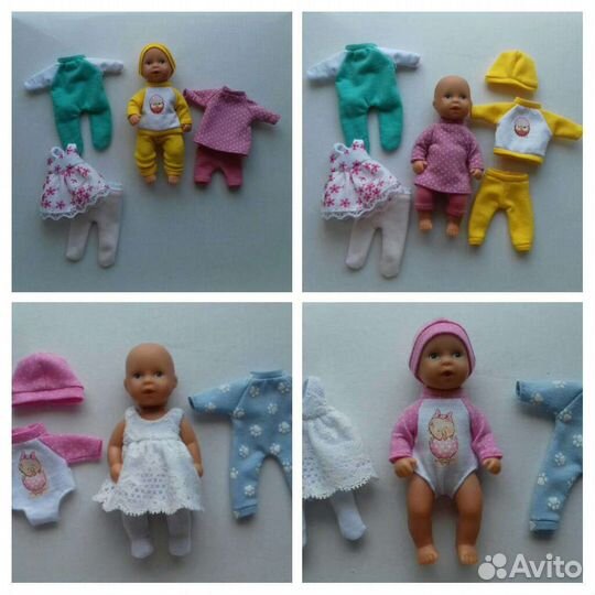 Одежда для кукол мини беби Борн 12см
