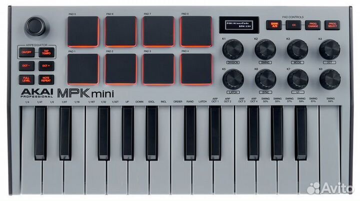 Midi-клавиатура akai MPK Mini MK3 (серый)