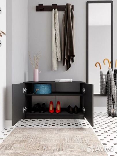 Тумба (Антресоль) Мори 900.1 Графит (Белый)