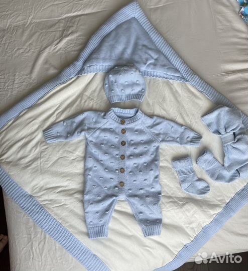 Комплект вязаные на выписку