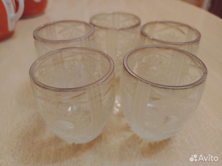 Стопки хрустальные СССР 5 шт