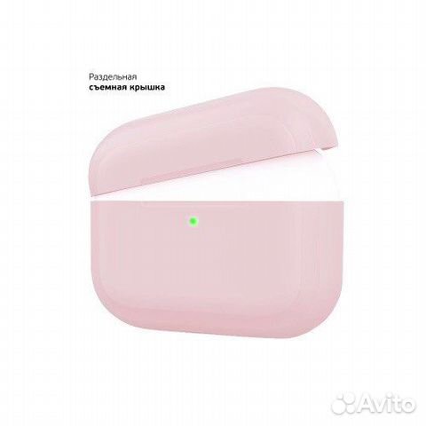 Силиконовый чехол для AirPods Pro, розовый, Deppa
