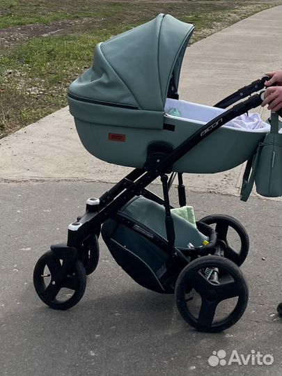 Коляска 2в1 эко кожа (rico basic aicon pastel)