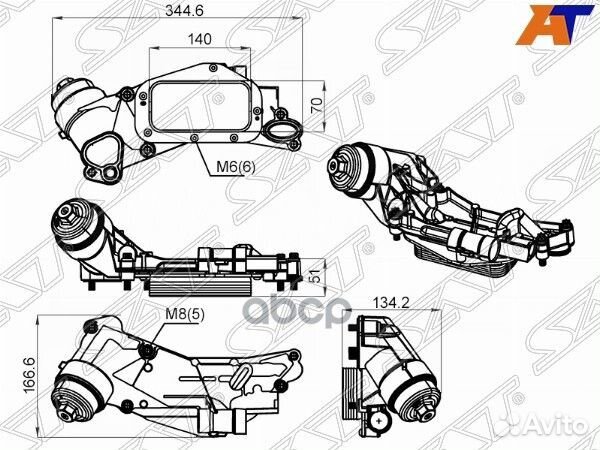 Радиатор масляный в сборе chevrolet cruze 09/O